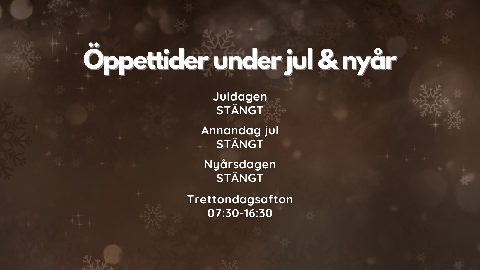 kylkontroll göteborg ab, öppettider, julhelger